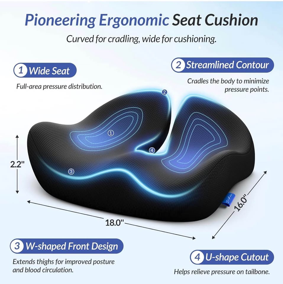 ZIKEE Ergonomic Chair Cushion