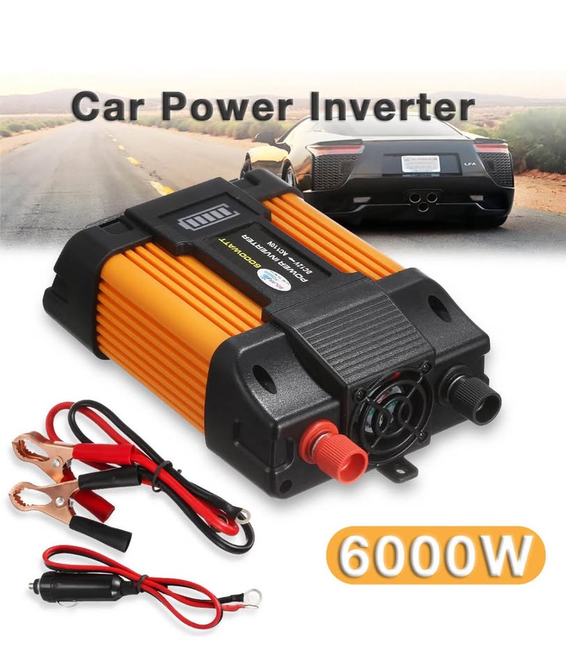 6000W Car Power Inverter 12V DC to 110V AC Power Sine Wave Converter Transformer