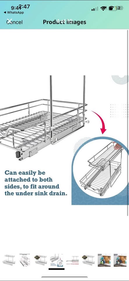 Hold N’ storage pull out cabinet organizer sliding shelf