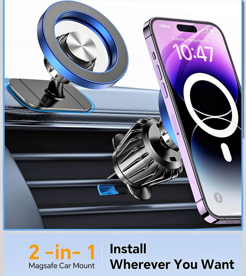 Kaistyle for Magsafe Car Mount20 Strong Magnets Magnetic Phone Holder for Car Phone Holder MountDash