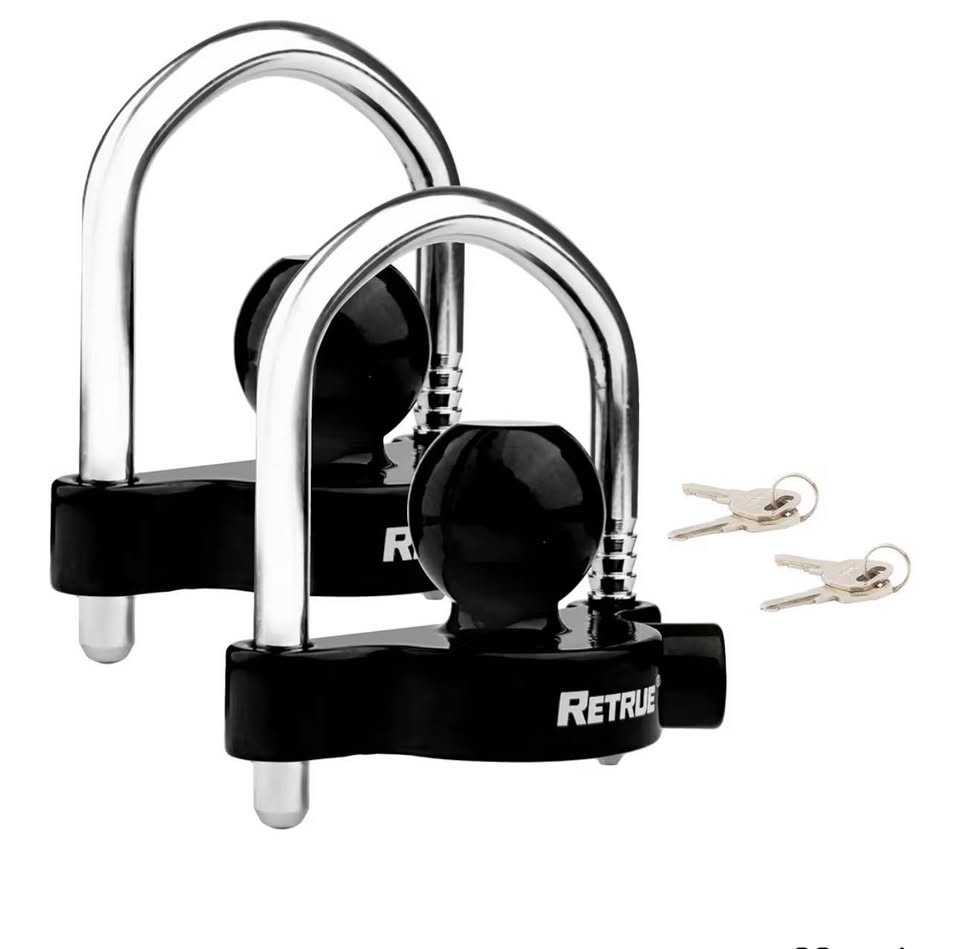 RETRUE Universal Coupler Lock Trailer Lock Ball Hitch Trailer Hitch Lock Adjustable Security Heavy-