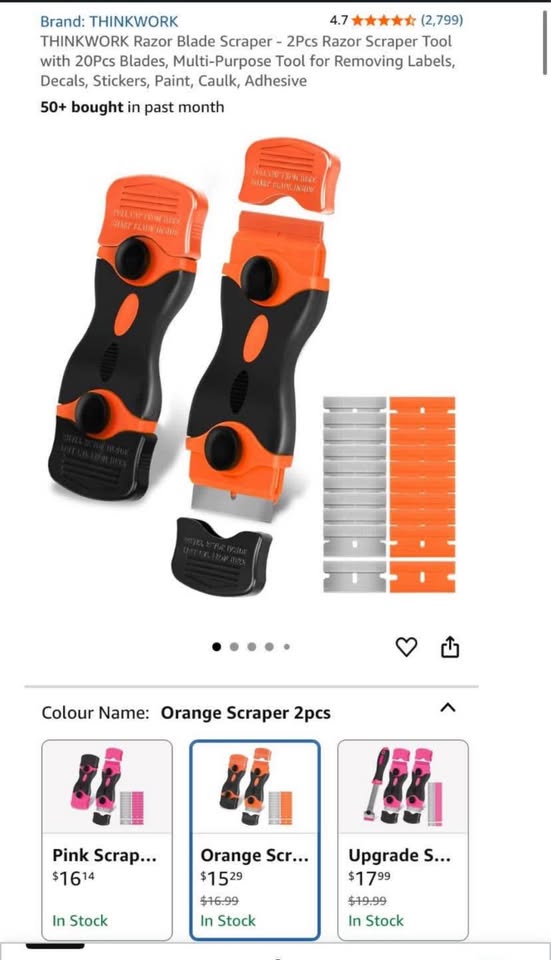 Brand new 2 PCs Razor Blade Scraper