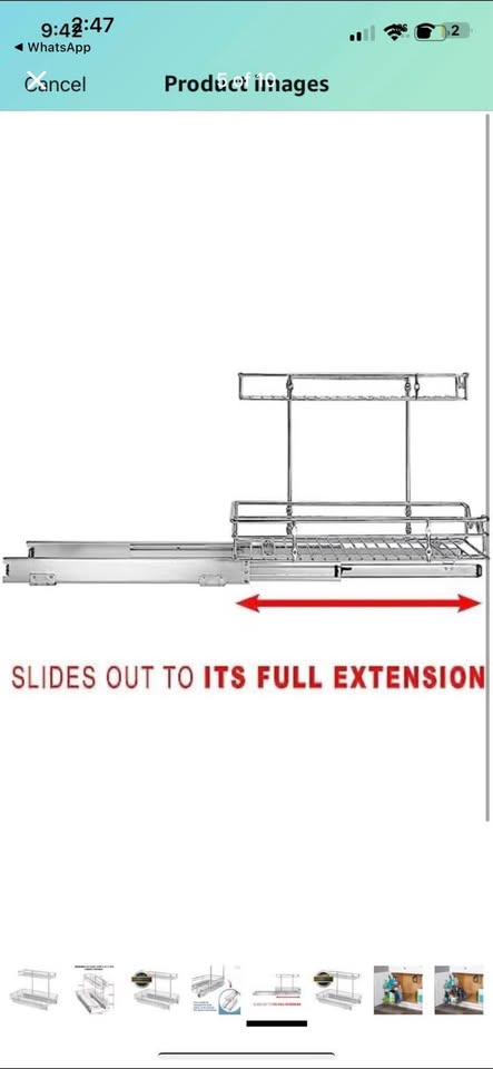 Hold N’ storage pull out cabinet organizer sliding shelf