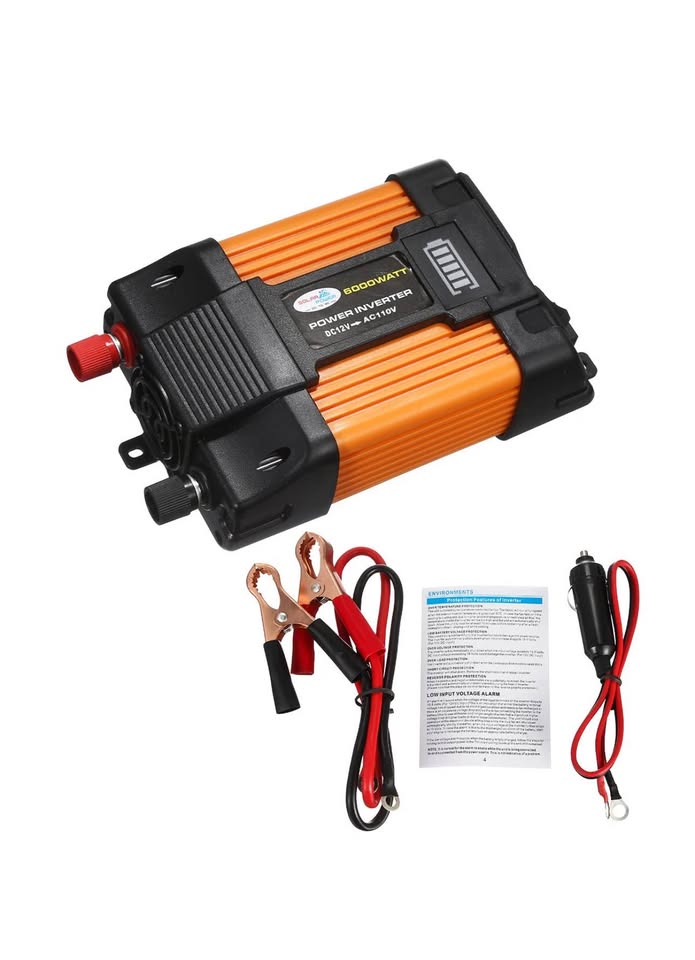 6000W Car Power Inverter 12V DC to 110V AC Power Sine Wave Converter Transformer