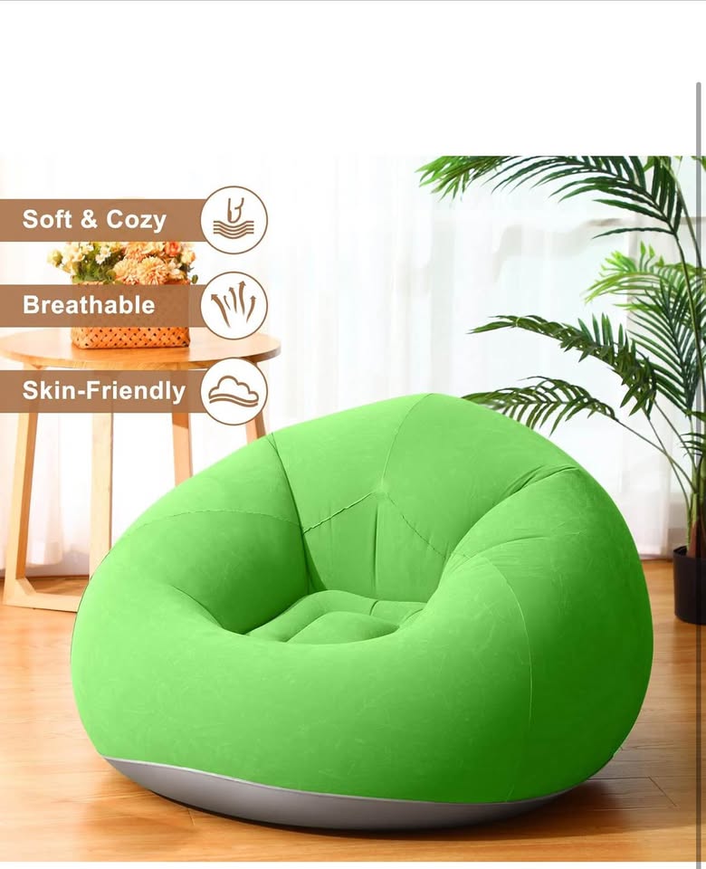 Realspring 6 Pcs Bean Bag Chairs for Adults Inflatable Chairs with Electric Air Pump,Blow up Couch