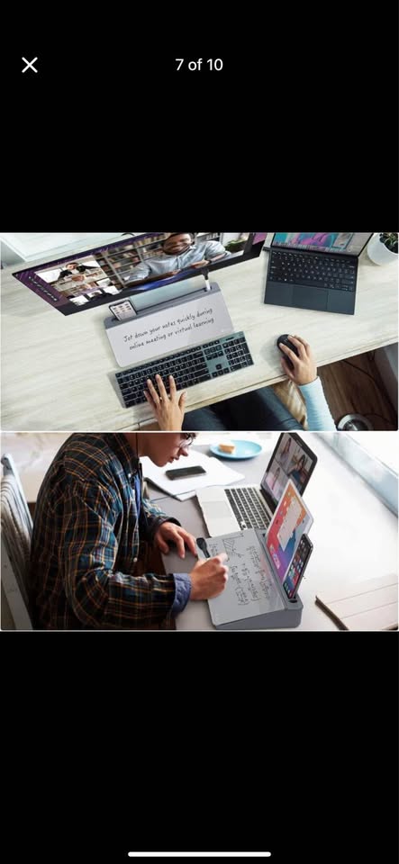 Glass Desk Organizer Whiteboard with Storage