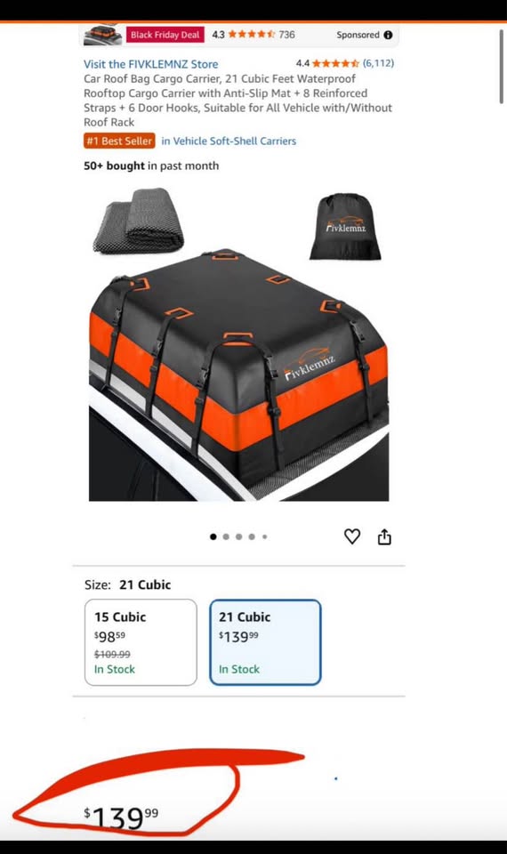 Brand new Waterproof Car Roof Cargo Carrier Bag