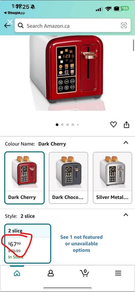 Red 2-Slice Toaster Wide Slots Digital Display