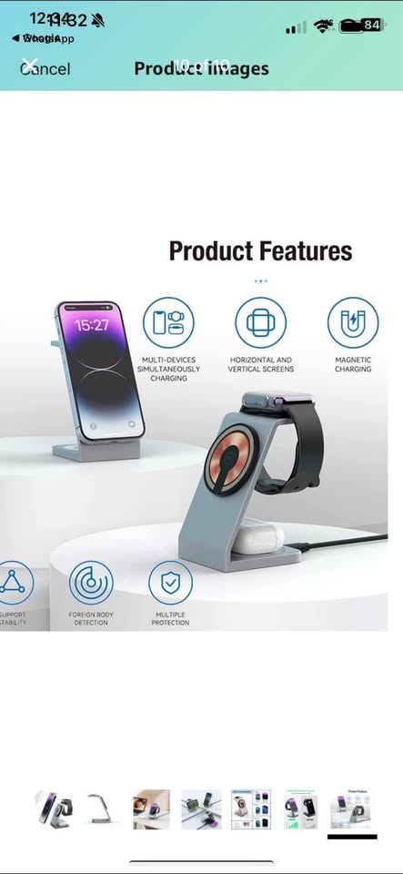 Brand new 3 in 1 charging station (phone + earbuds + watch)