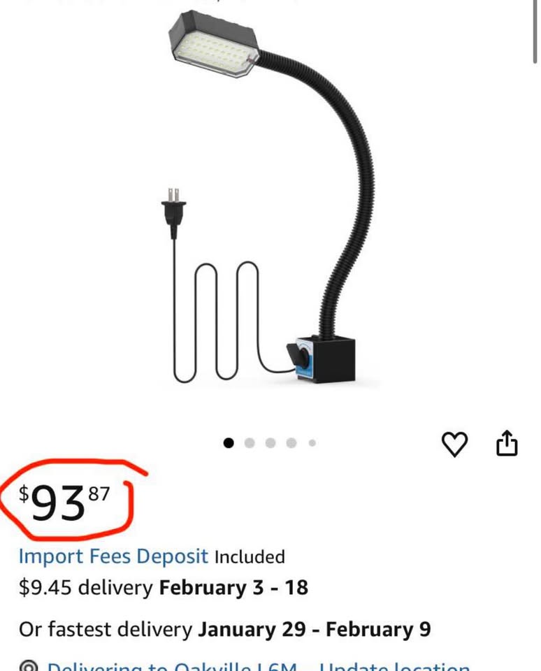 Magnetic LED Work Light Gooseneck