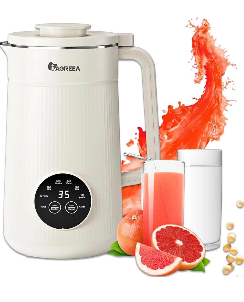 8-IN-1 IAGREEA Nut Milk Maker Machine, 35 oz Soy Milk Maker, Oat, Soy, Plant Based and Dairy Free Be