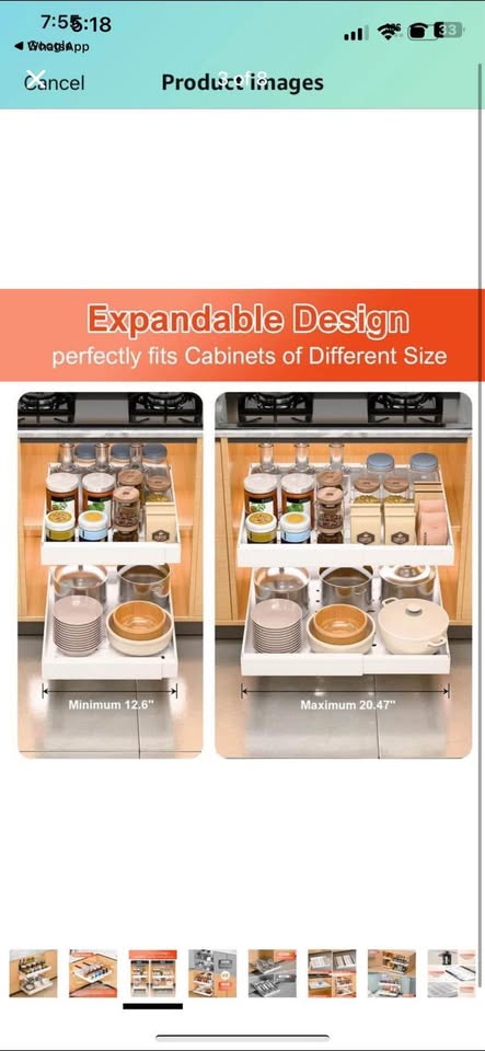 Pullout cabinet organizer