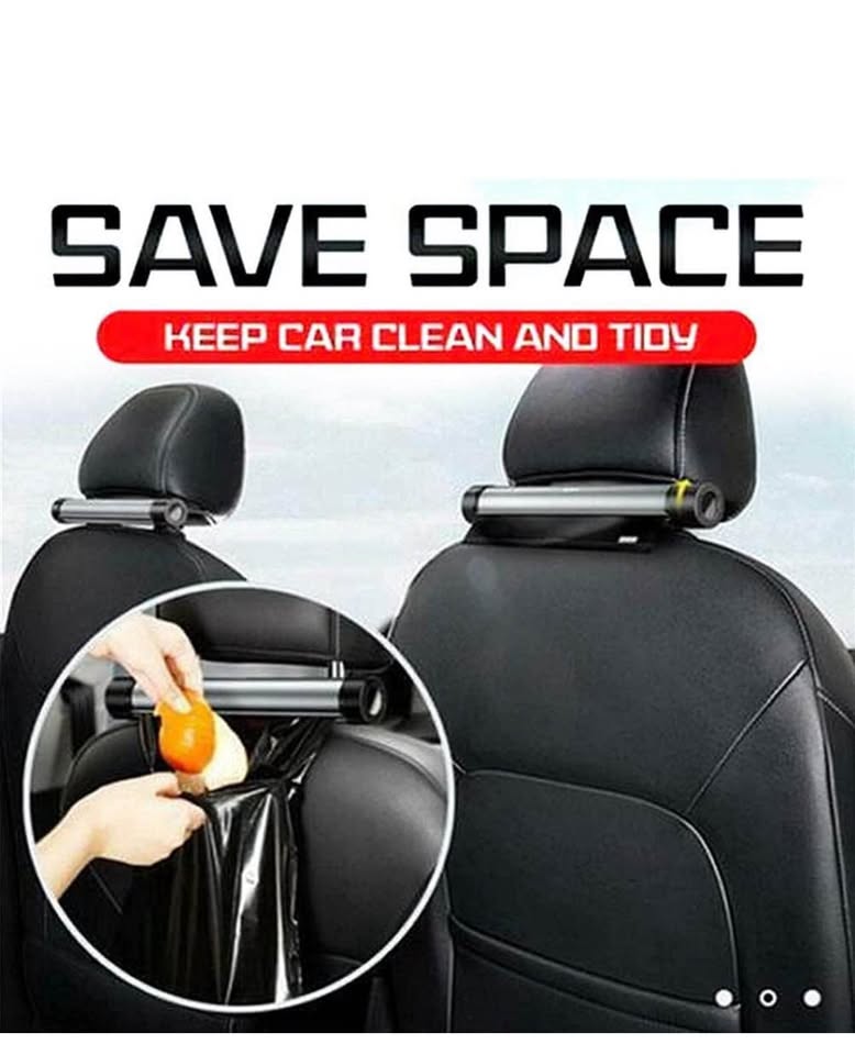 Rotary Car Trash Can, Creative Rotating Design Hanging Vehicle Garbage Bag with Durable Aluminum All