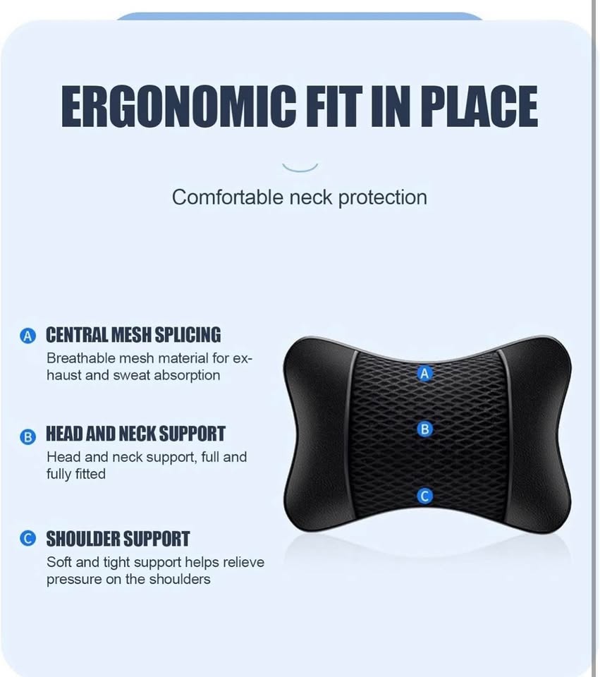 Car Neck Pillow - Elastic Breathable Car Seat Headrest Neck Rest Cushion | Headrest Neck Rest Cushio