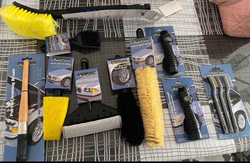 Brand new car cleaning brushes