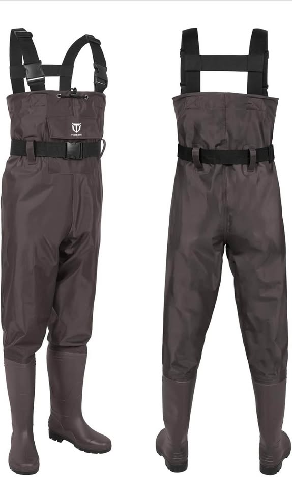 TideWe Bootfoot Chest Waders, Fishing Waders 2-Ply Nylon Waterproof Hunting Waders for Men & Women
