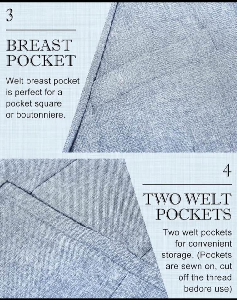 COOFANDY Light Blue Plaid Blazer