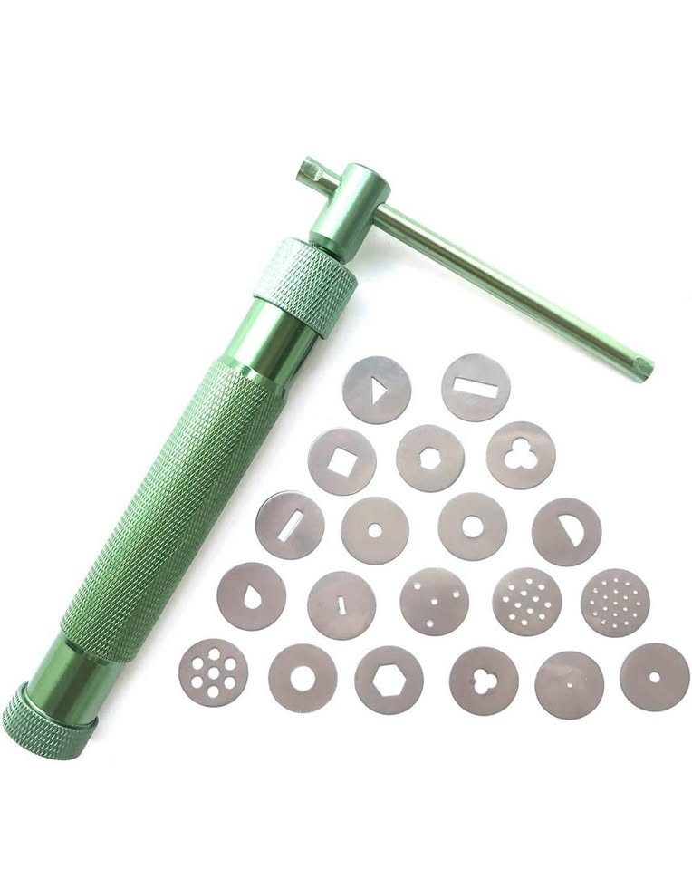 Stainless Steel Clay Extruders Sugar Paste Extruder Cake Fondant Decorating Tool Set (Black)