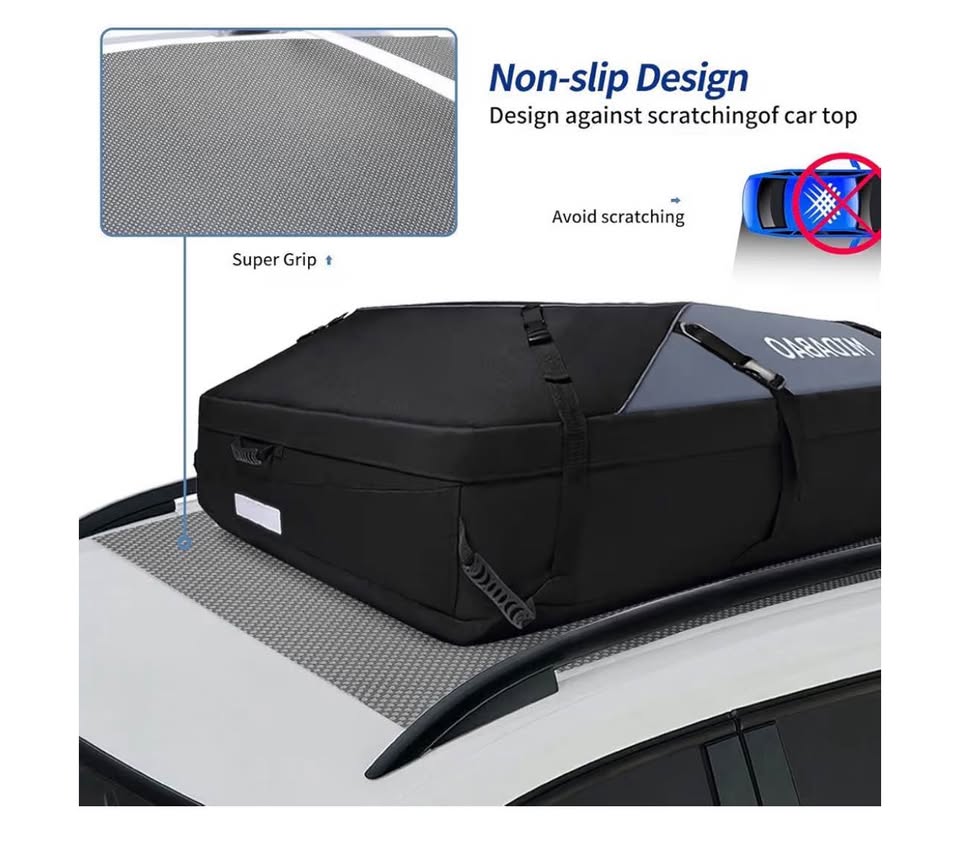 MIDABAO 20 Cubic Waterproof Duty Car Roof Top Carrier-Car Cargo Roof Top Bag, Waterproof & Coated Zi