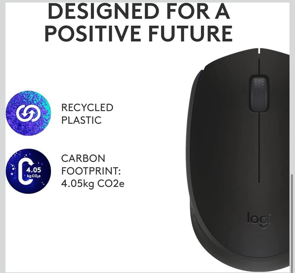 Logitech M170 Wireless Mouse for PC, Mac, Laptop, 2.4 GHz with USB Mini Receiver, Optical Tracking,