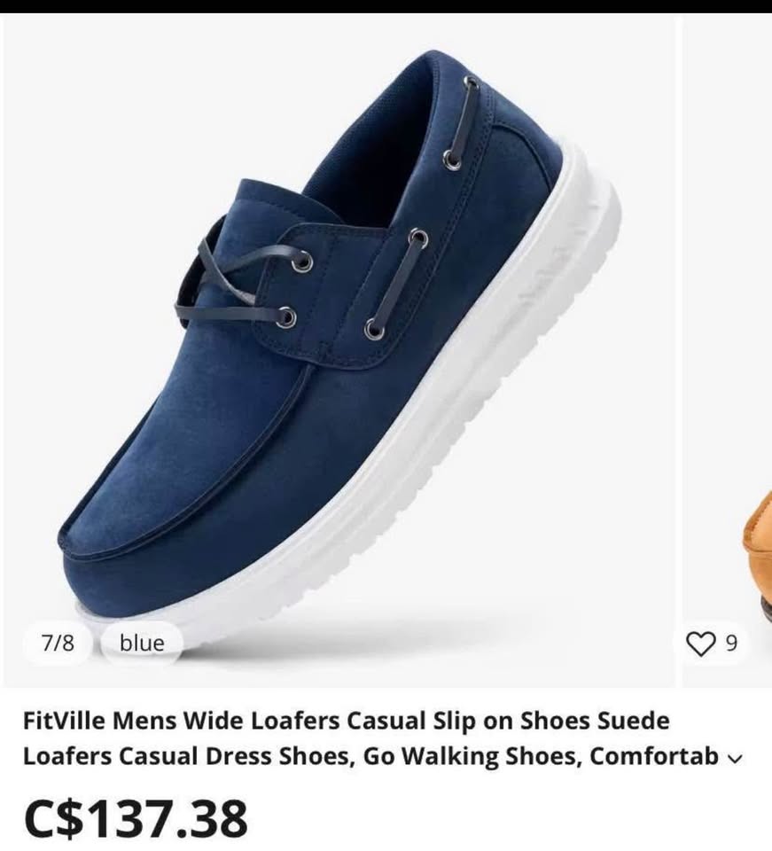 Brand new FitVille Mens Wide Loafers Casual Slip on Shoes