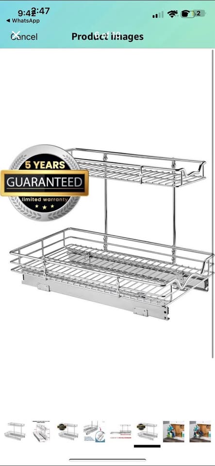 Hold N’ storage pull out cabinet organizer sliding shelf