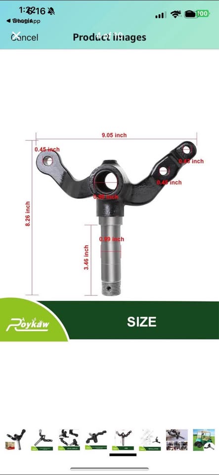 Brand new Roykaw EZGO TXT Spindle Assembly for 2001-up (golf cart part)