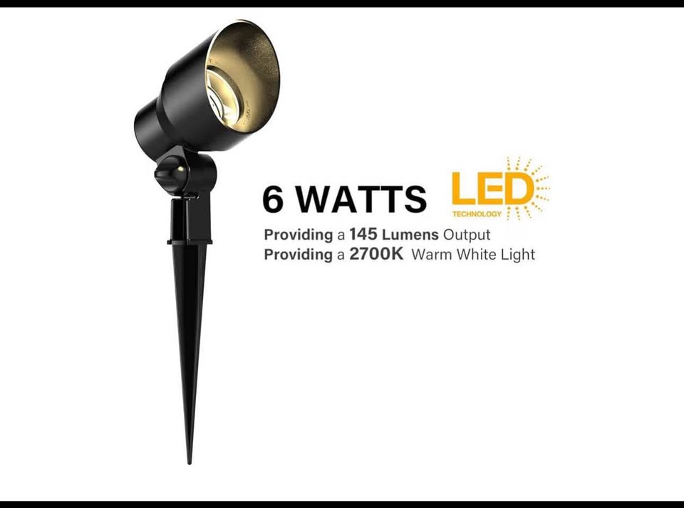 5 SET - Malibu 6 Watt LED Floodlight, 5 Pack, Landscape Outdoor Light Waterproof Spotlight for Drive