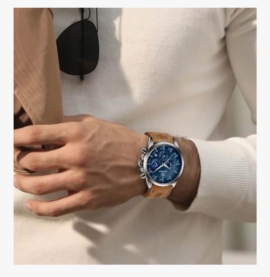 BENYAR Mens Watch Analog Quartz Movement Chronograph Waterproof Luminous Date Men's Wrist Watches St