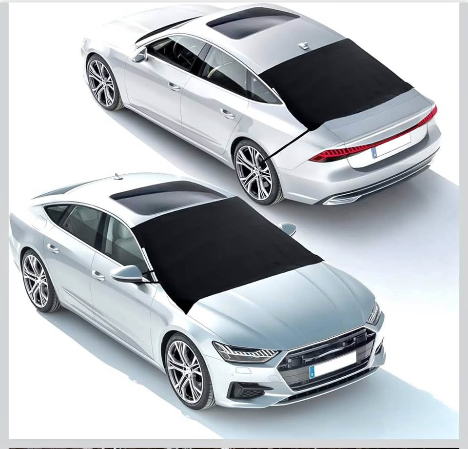 EcoNour Car Windshield Snow Cover Front | Upgraded 600D Oxford Fabric | Water, Heat