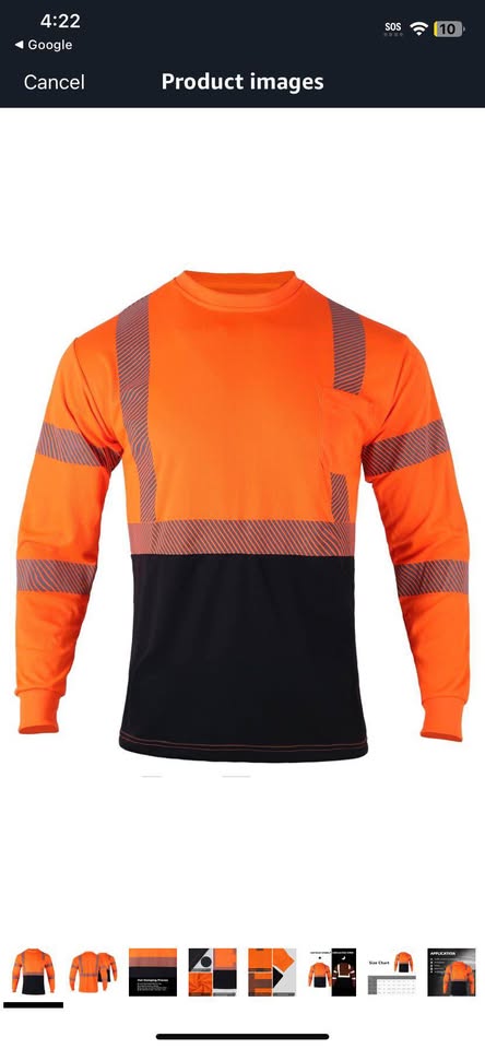 Brand new High visibility Mens Reflective Class 2 safety shirt