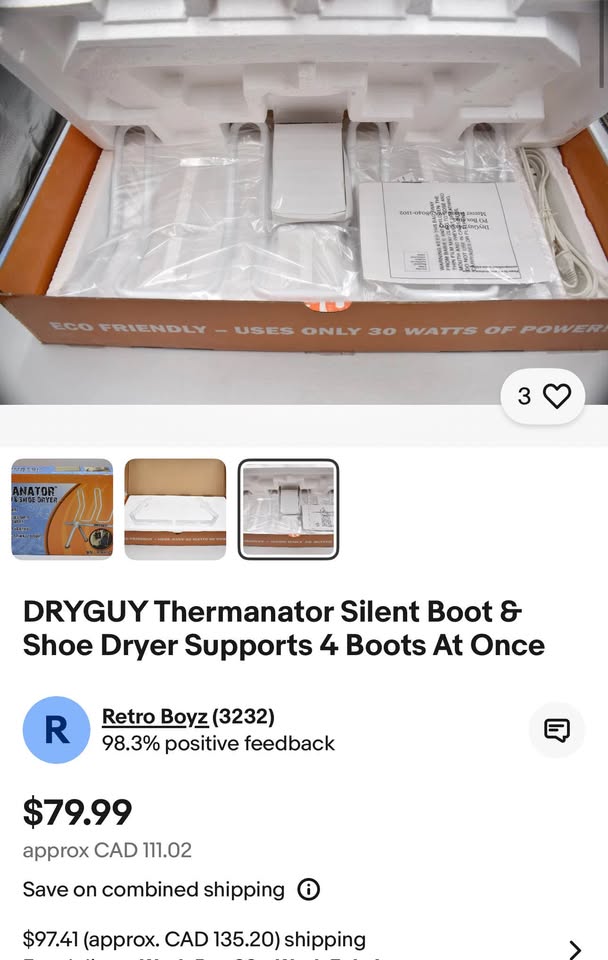 DRYGUY Thermanator Silent Boot & Shoe Dryer Supports 4 Boots At Once