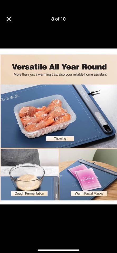 Brand new iTRUSOU rollable + portable electric warming tray