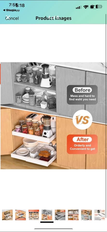 Pullout cabinet organizer