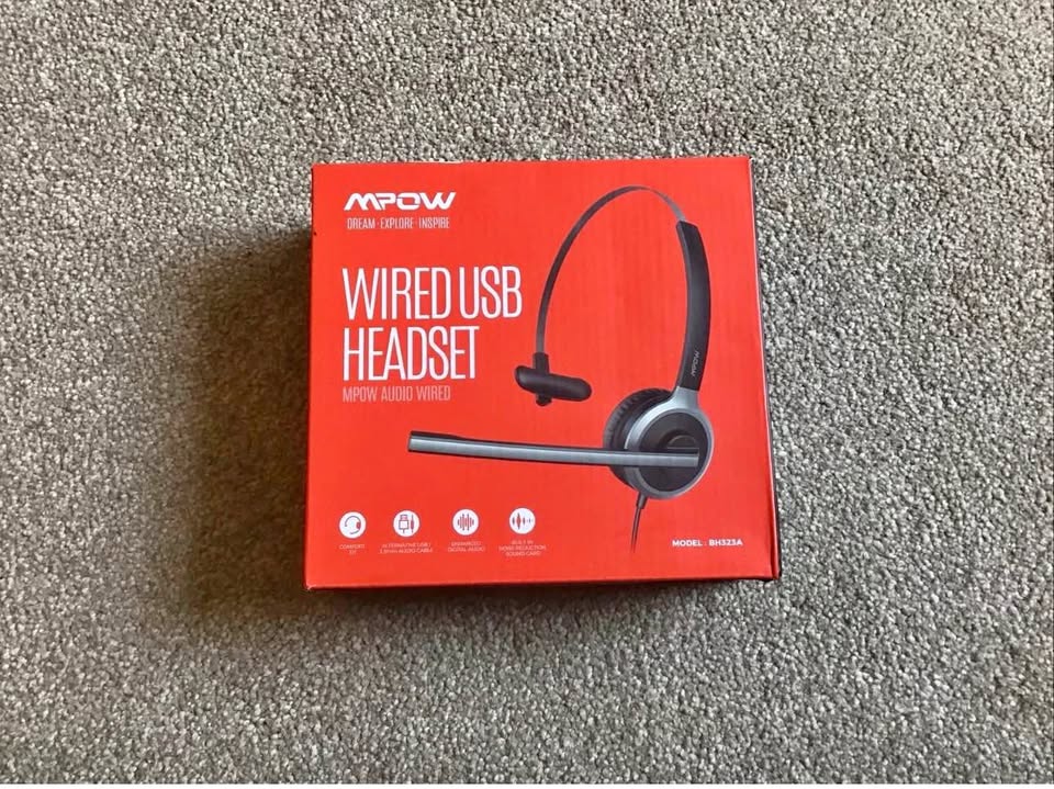 Mpow BH323A Single-sided 3.5mm & USB Headset with Microphone