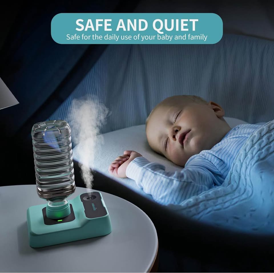 HOMDIS Travel Humidifier, Portable Small Humidifier for Plants, Bedroom, Office, Hotel or Car, 5000m