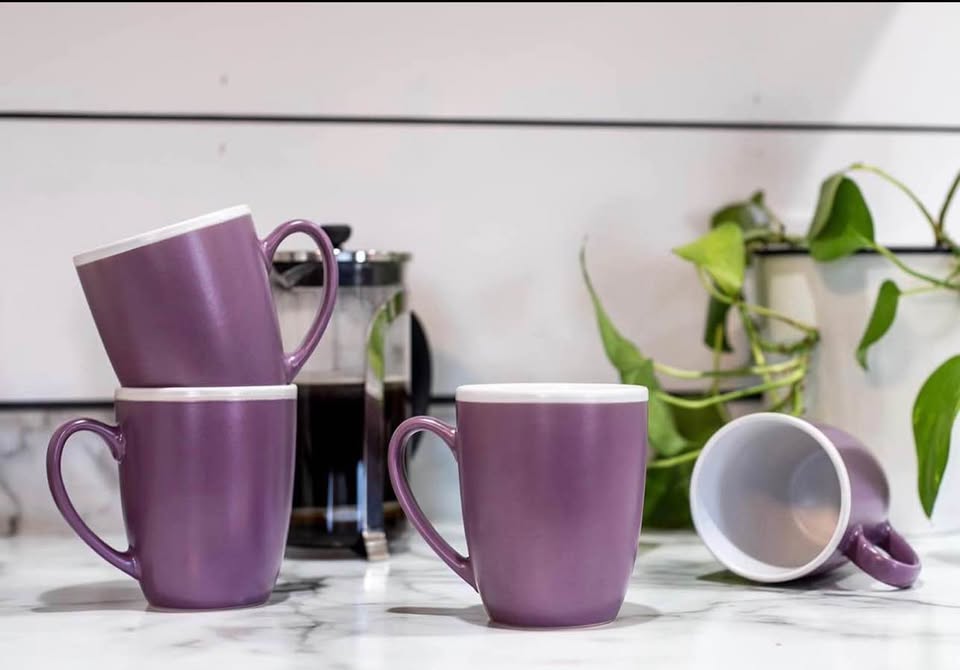 Purple Ceramic Coffee Mugs