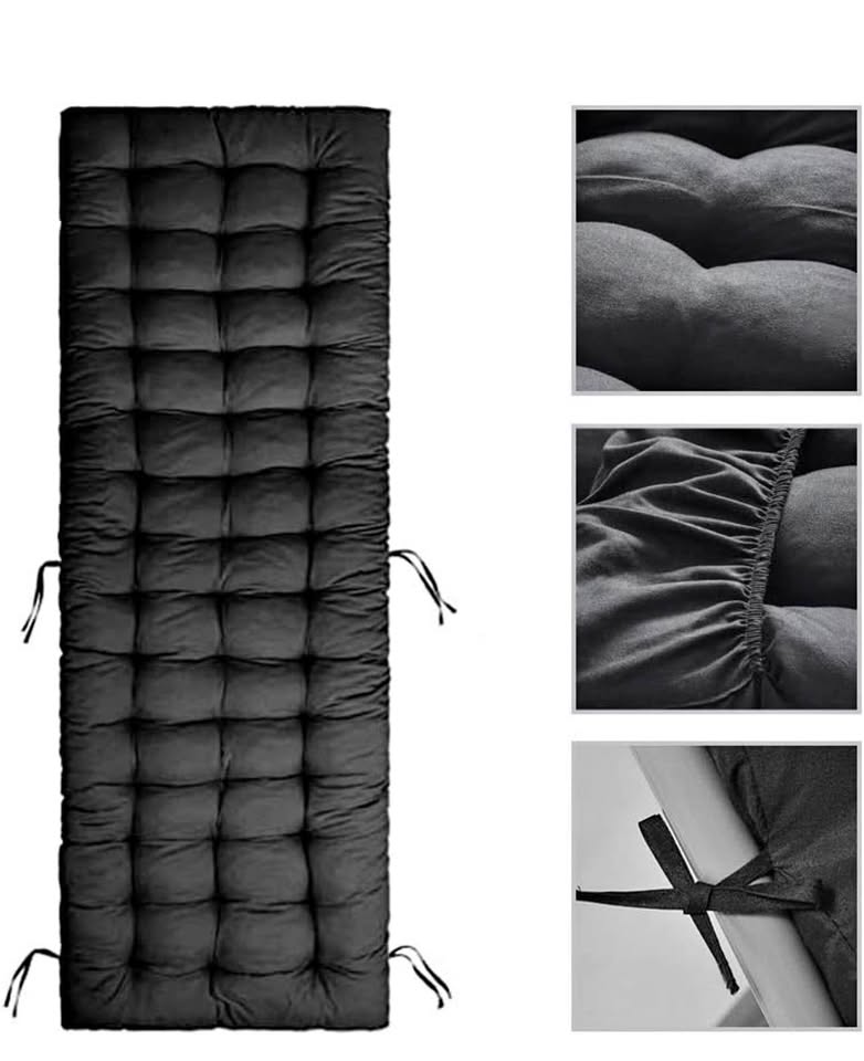 Patio Chaise Lounge Cushions Sun Lounger Cushions Pad Lounge Chair Cushion for Travel Holiday Indoor