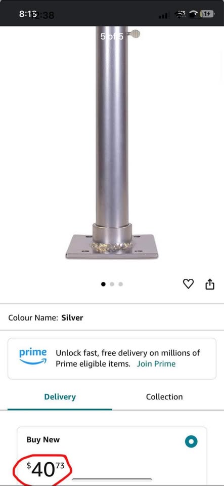 Brand new NFL to-go flagpole deck/dock mount