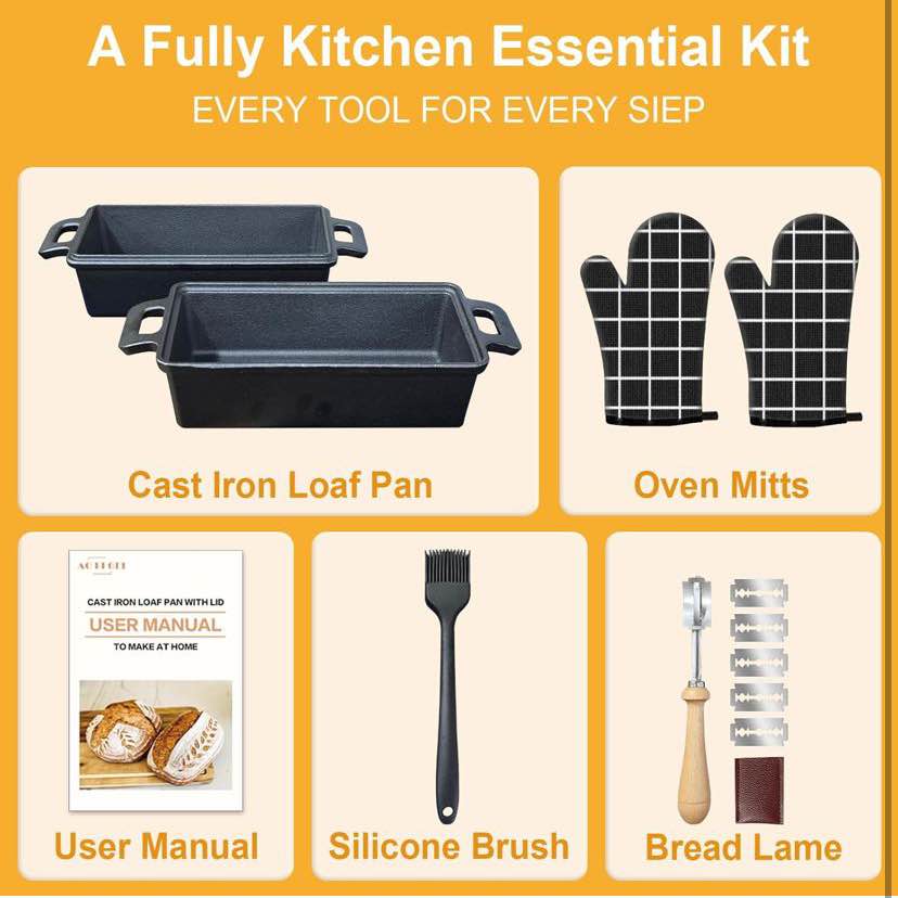 Brand new 9 x 5 inch Cast Iron Bread Pan