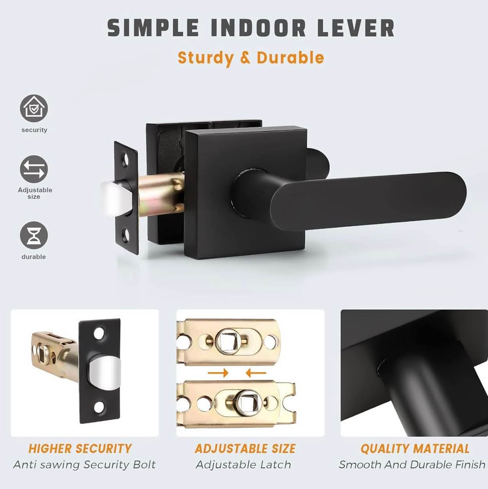 Knobwell Black Interior Door Lever