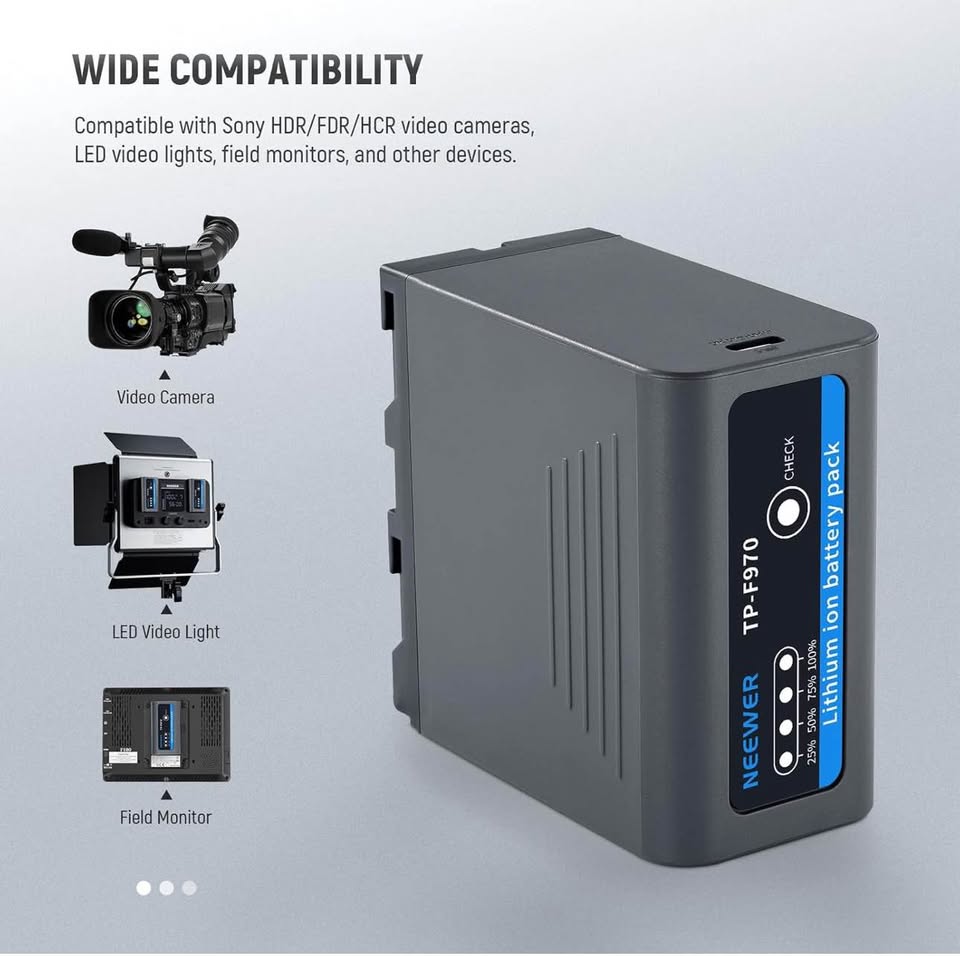 NEEWER TP-F970 Lithium Ion Battery Pack 10500mAh USB-C PD 20W