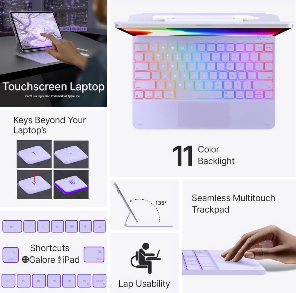 iPad Pro 12.9 inch case with keyboard