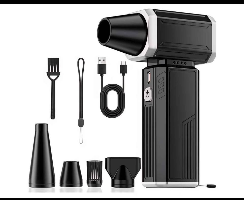 Compressed Air Duster, Super Power Adjustable Speed Cordless Air Duster Turbo Mini Blower