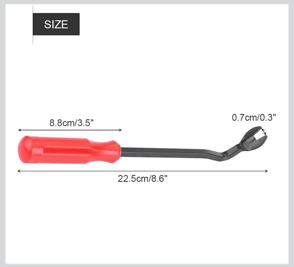 Ergonomic Plastic Fastener Remover - Easily Removes Plastic Fasteners - Car Door Trim Clip Panel Gla