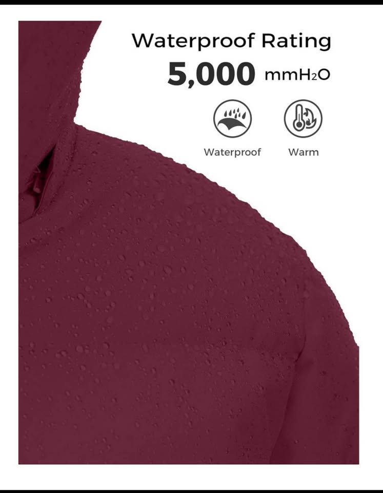 ZSHOW Wine Red Puffer Coat