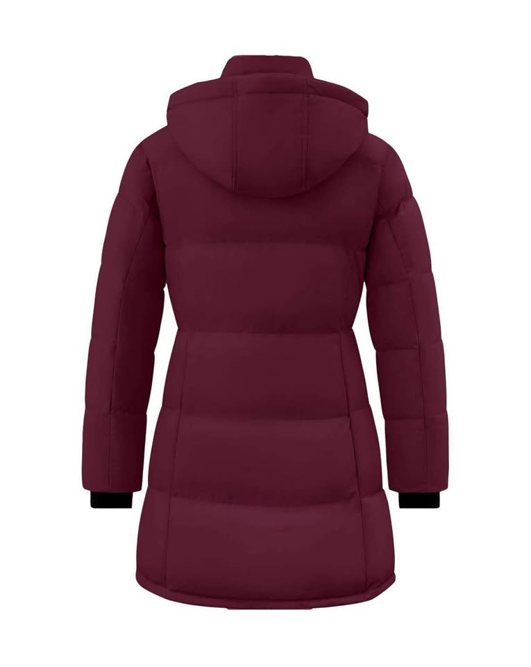 ZSHOW Wine Red Puffer Coat