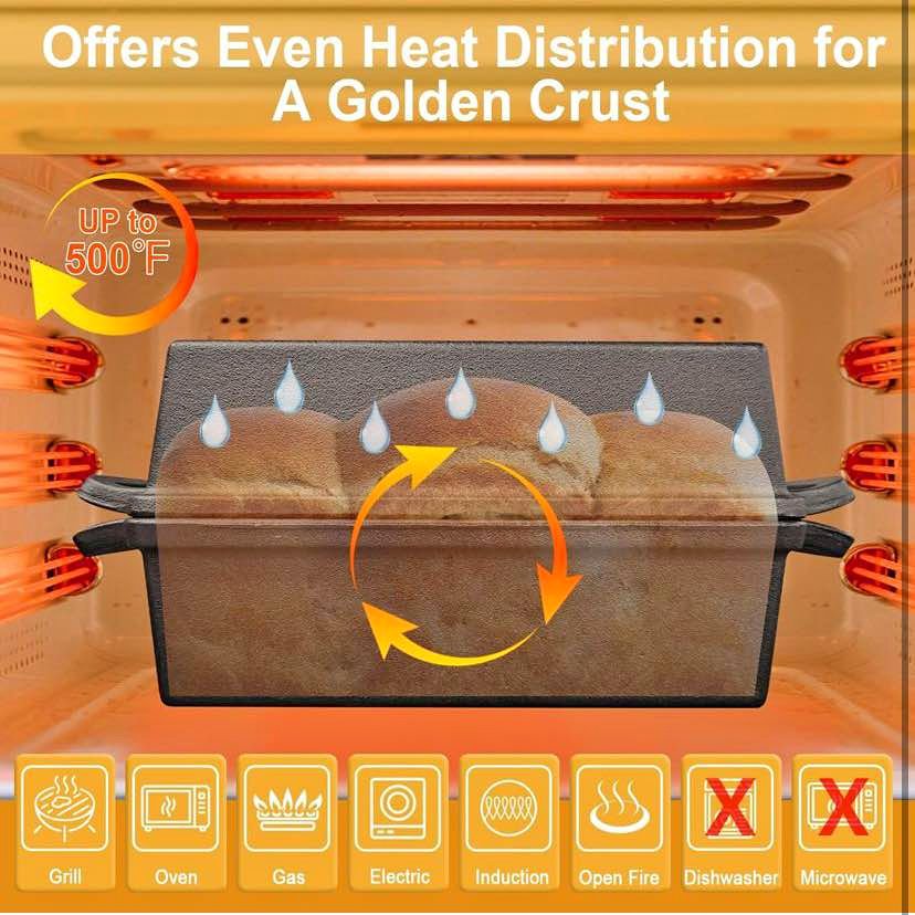 Brand new 9 x 5 inch Cast Iron Bread Pan