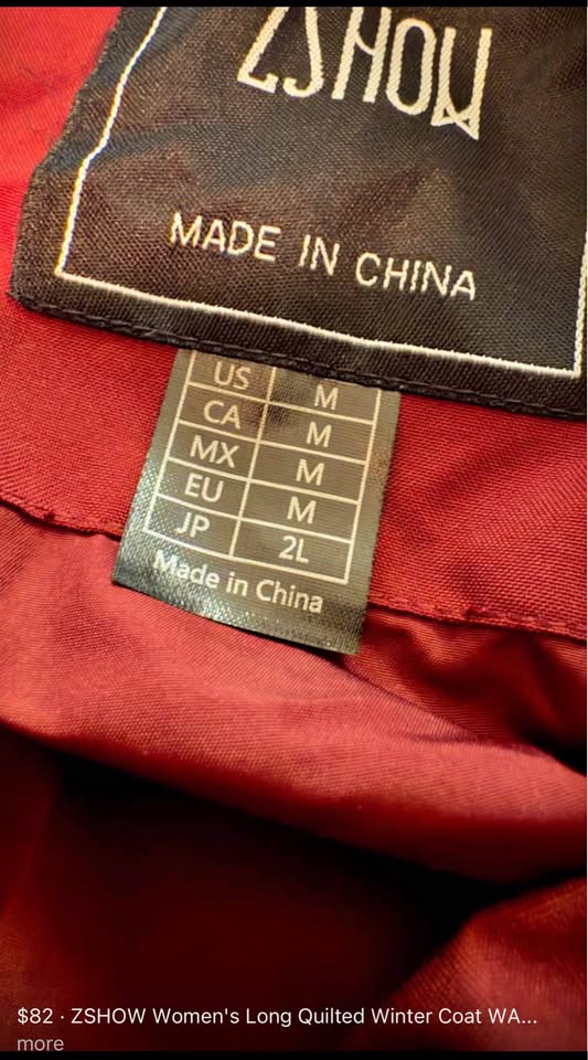 ZSHOW Wine Red Puffer Coat