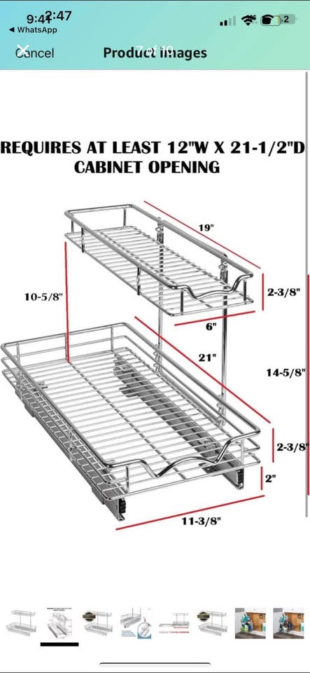 Hold N’ storage pull out cabinet organizer sliding shelf